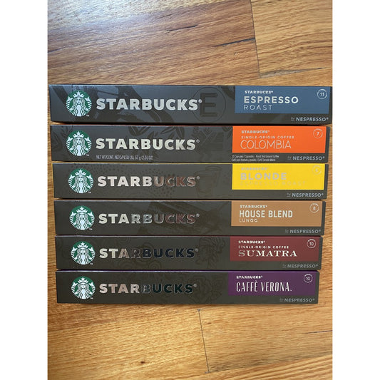 Starbucks Coffee by Nespresso Coffee Pods 10 Pods Each Flavor