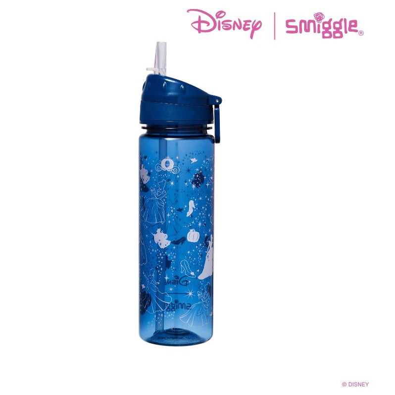 Smiggle x Disney Princess Kids Water Drink Bottle Stainless Steel & Plastic