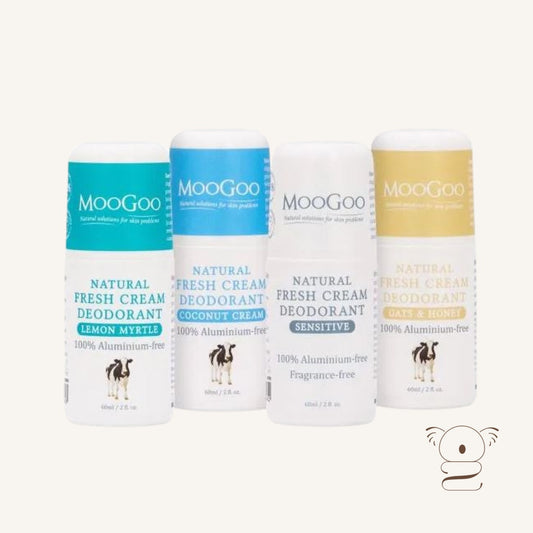 MOOGOO Natural Fresh Cream Deodorant 60ml for Teens Women Men