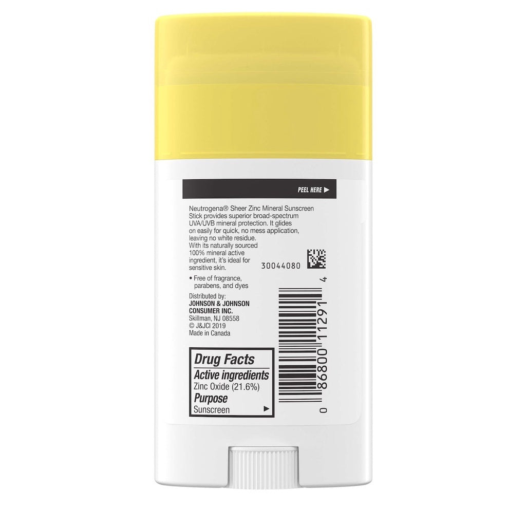 NEUTROGENA Sheer Zinc Mineral Sunscreen Stick SPF 50 42g