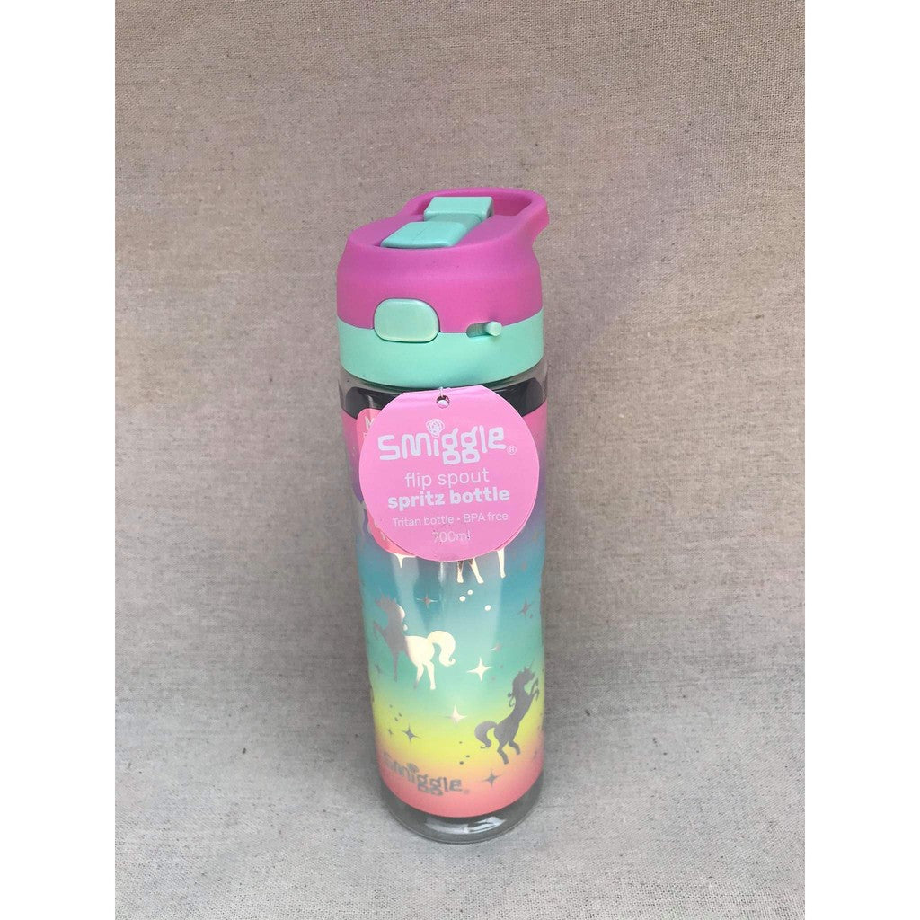 Smiggle Viva Spritz Flip Spout Drink Bottle 700ml Girls Boys