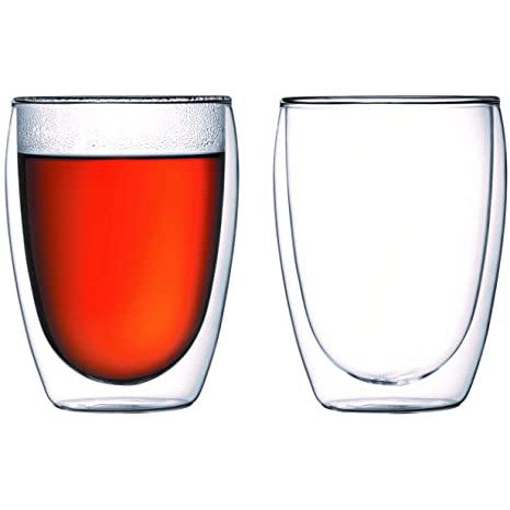 BODUM Pavina Double Wall Thermo Drinking Glasses 350ml .35L Heat Cold Instulation Mug