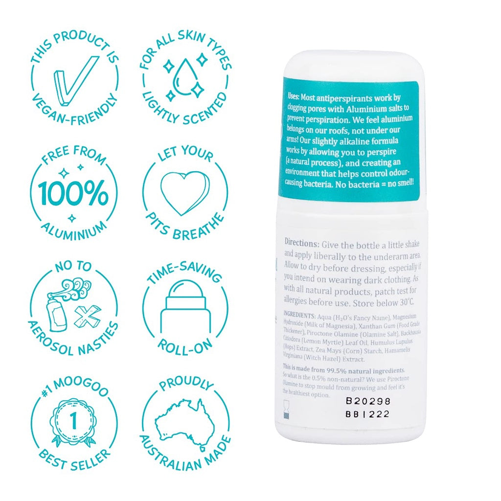 MOOGOO Natural Fresh Cream Deodorant 60ml for Teens Women Men