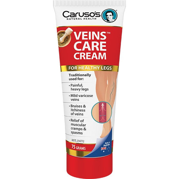 Carusos Natural Health Veins Care Cream for Varicose 75g