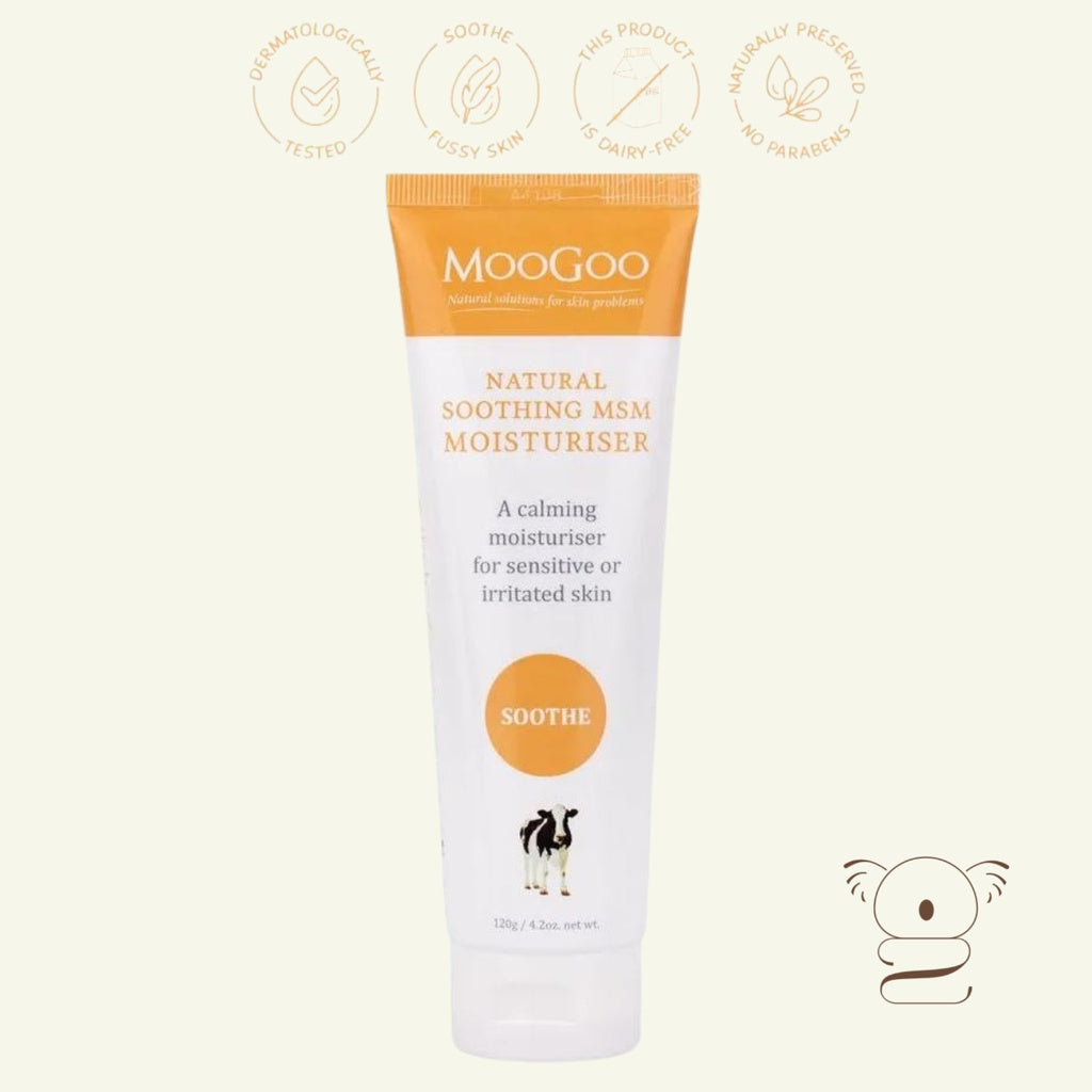 Moogoo Soothing MSM Moisturiser Lotion 120g 200g Sensitive Skin Face Body