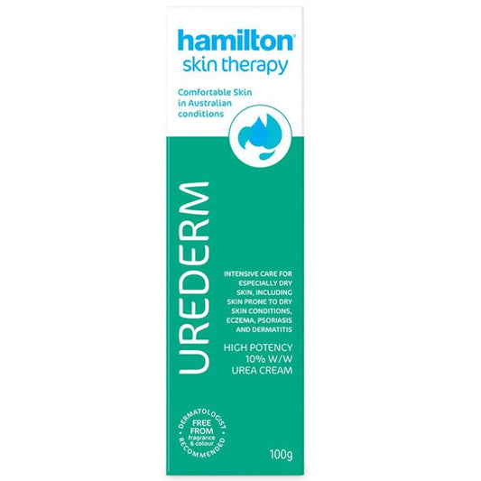 Hamilton Urederm Cream 10% 100g Dry Skin Eczema Dermatitis