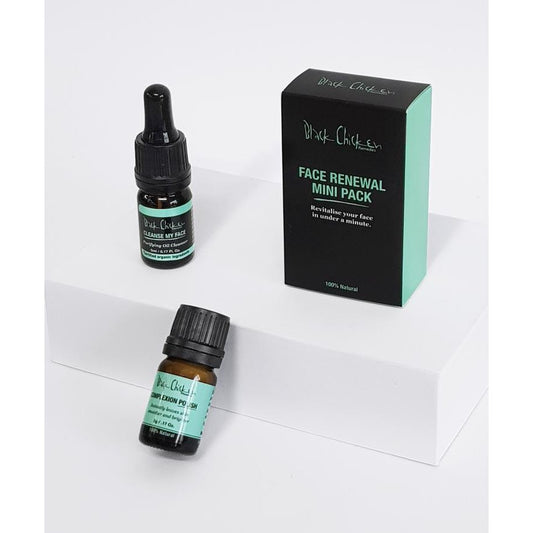 Black Chicken Face Renewal Pack Mini Face Cleanser & Polish