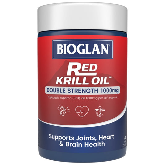 BIOGLAN Red Krill Oil Double Strength 1000mg 60 capsules