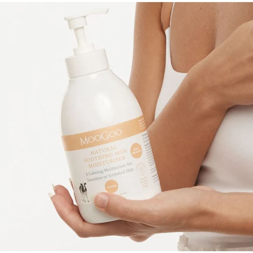 Moogoo Soothing MSM Moisturiser Lotion 120g 200g Sensitive Skin Face Body