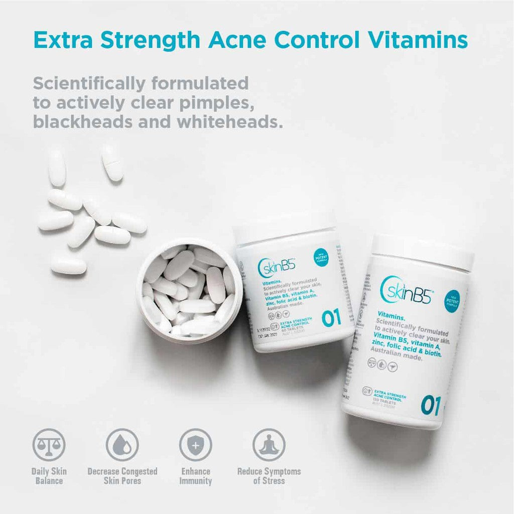 SkinB5 Extra Strength Acne Control Pimple Oil Food Supplement  Health Beauty Australia