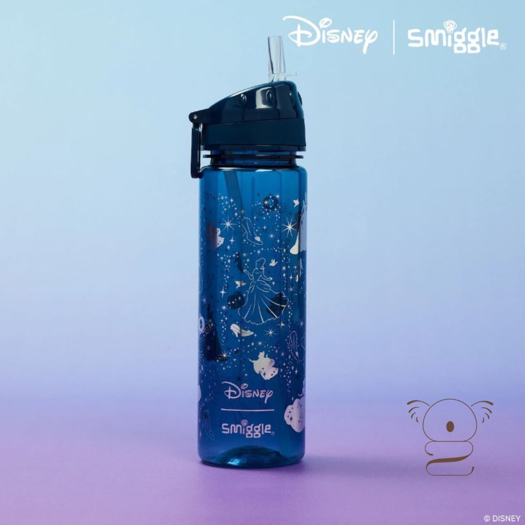 Smiggle x Disney Princess Kids Water Drink Bottle Stainless Steel & Plastic
