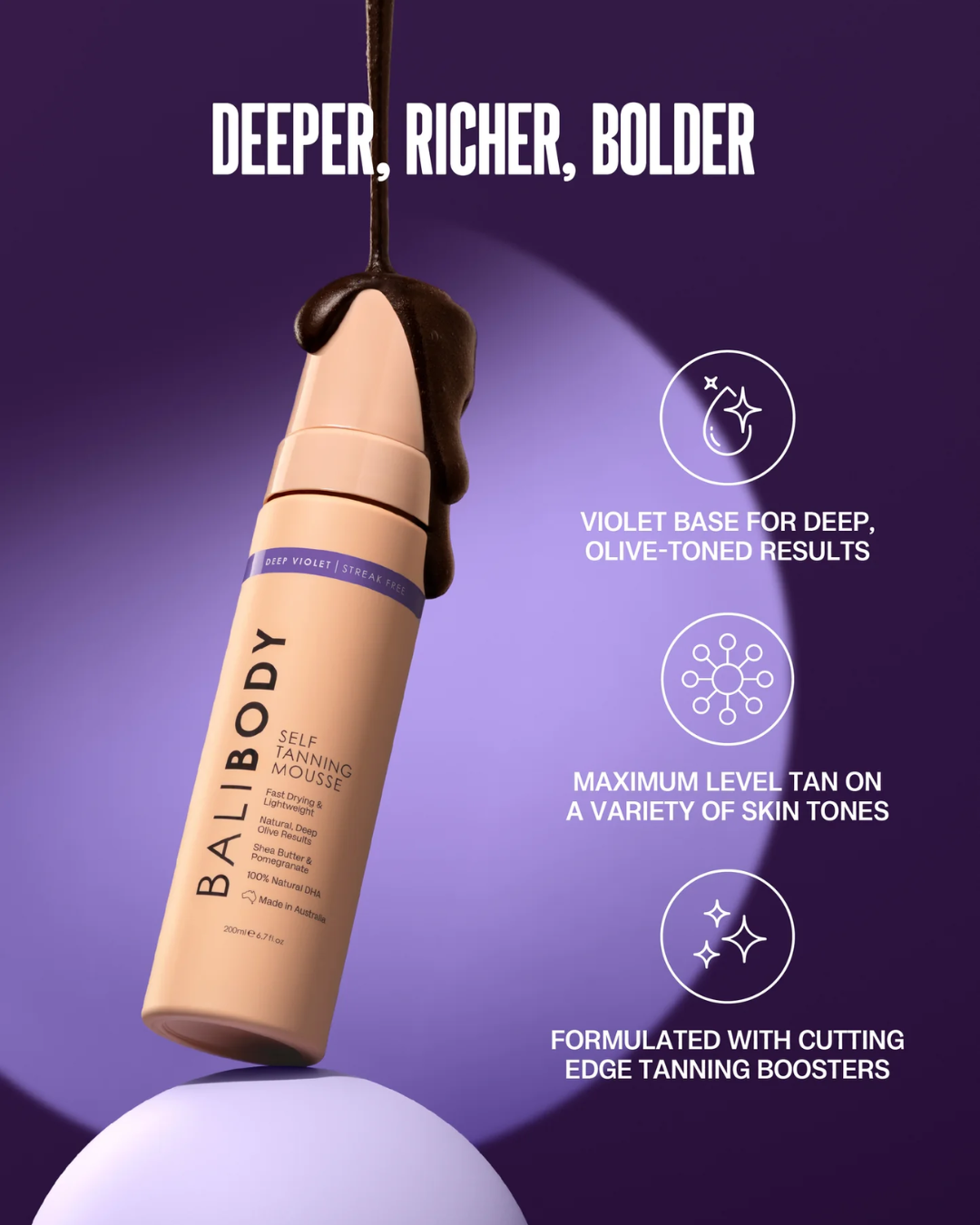 Bali Body Deep Violet Self Tanning Mousse 200ml
