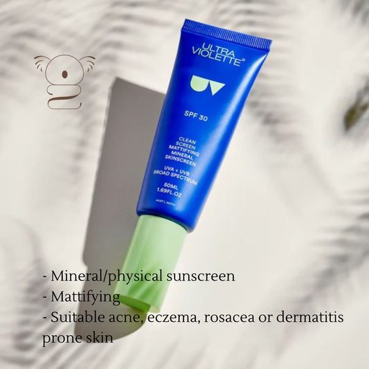 Ultra Violette Clean Screen SPF30 Mineral Sunscreen 75ml