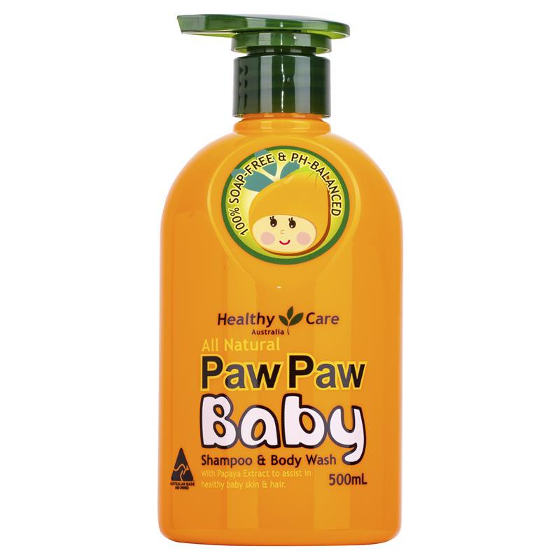 Healthy Care All Natural Paw Paw Baby Shampoo Wash 500ml