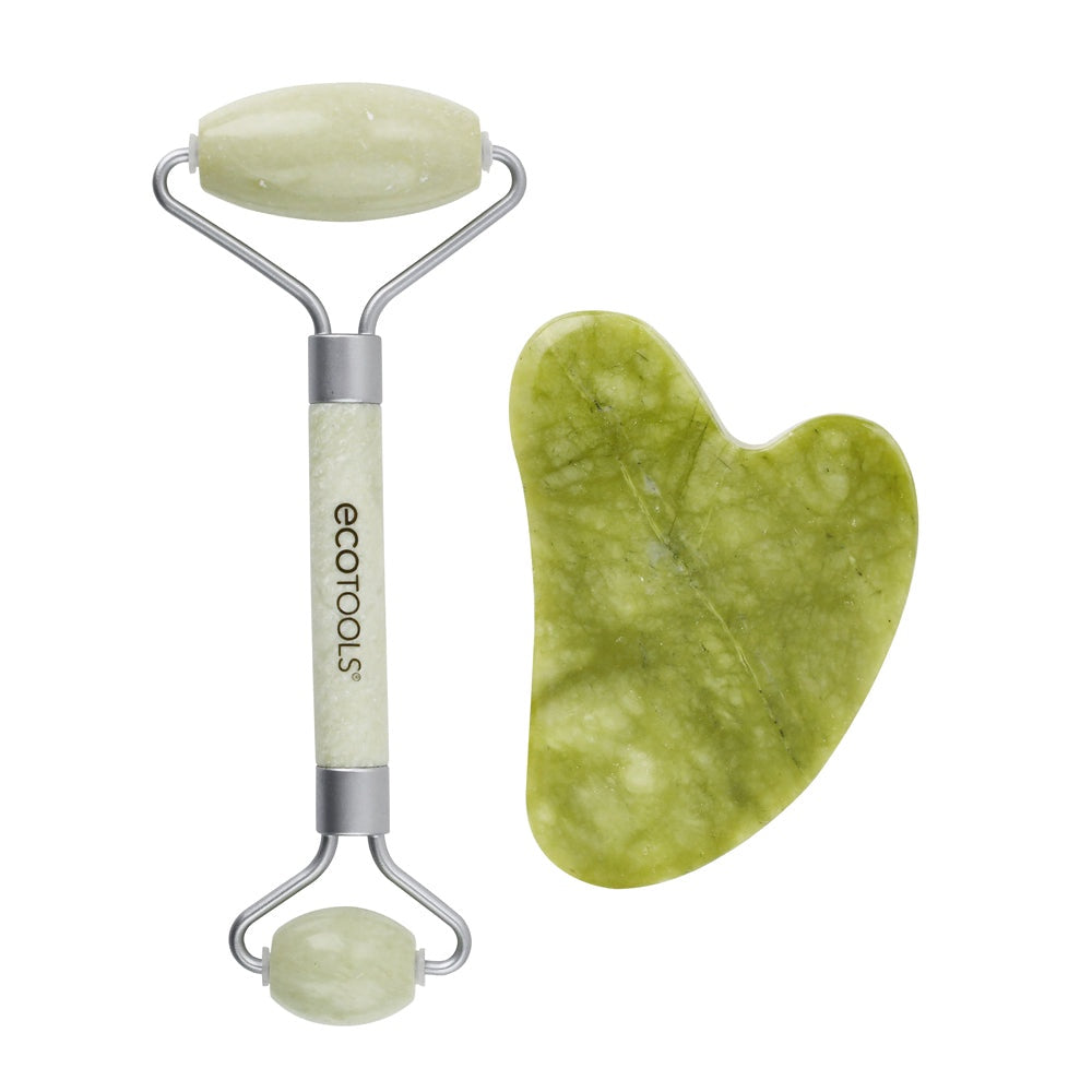 ECOTOOLS Jade Roller + Gua Sha Duo - 2 Piece