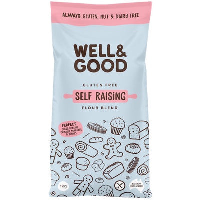 WELL & GOOD Gluten Free Self Raising Flour Blend 1kg