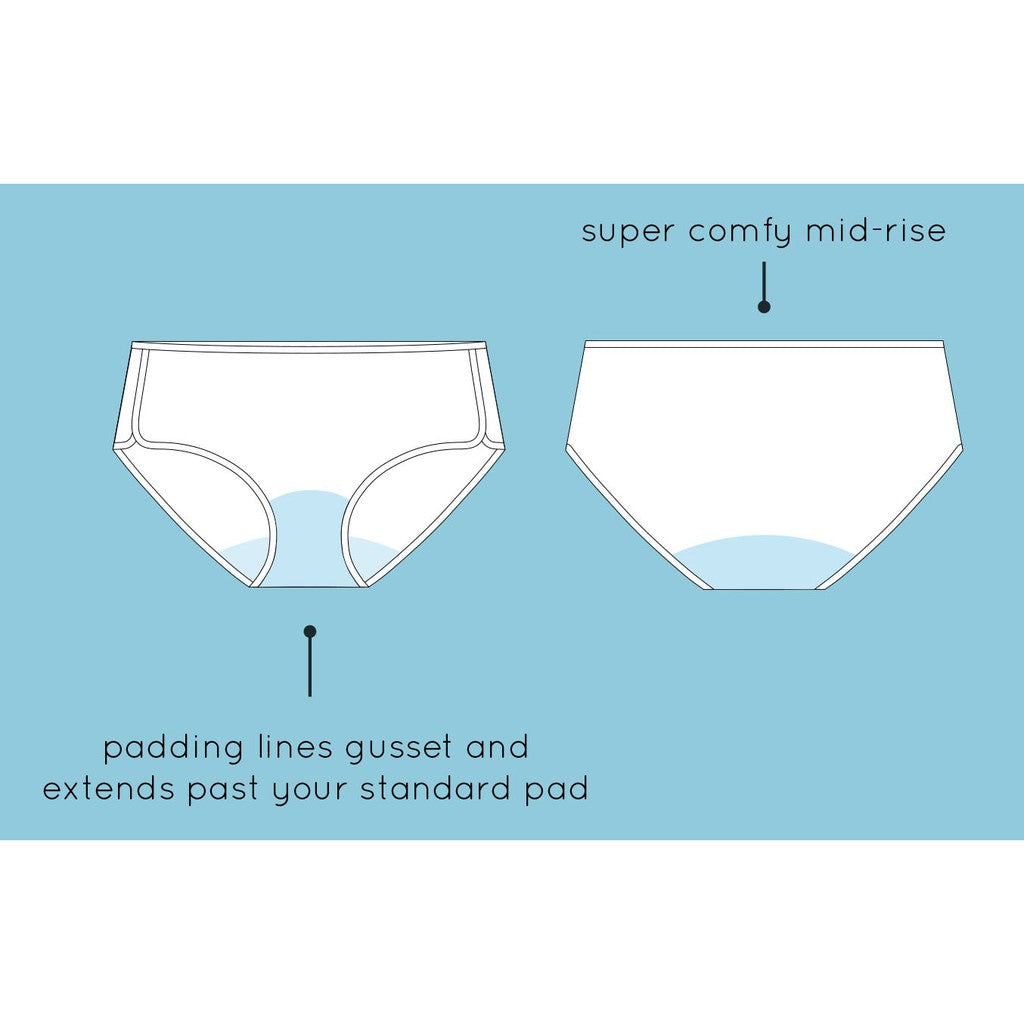 LOVE LUNA Period Brief Wash & Wear - MIDI