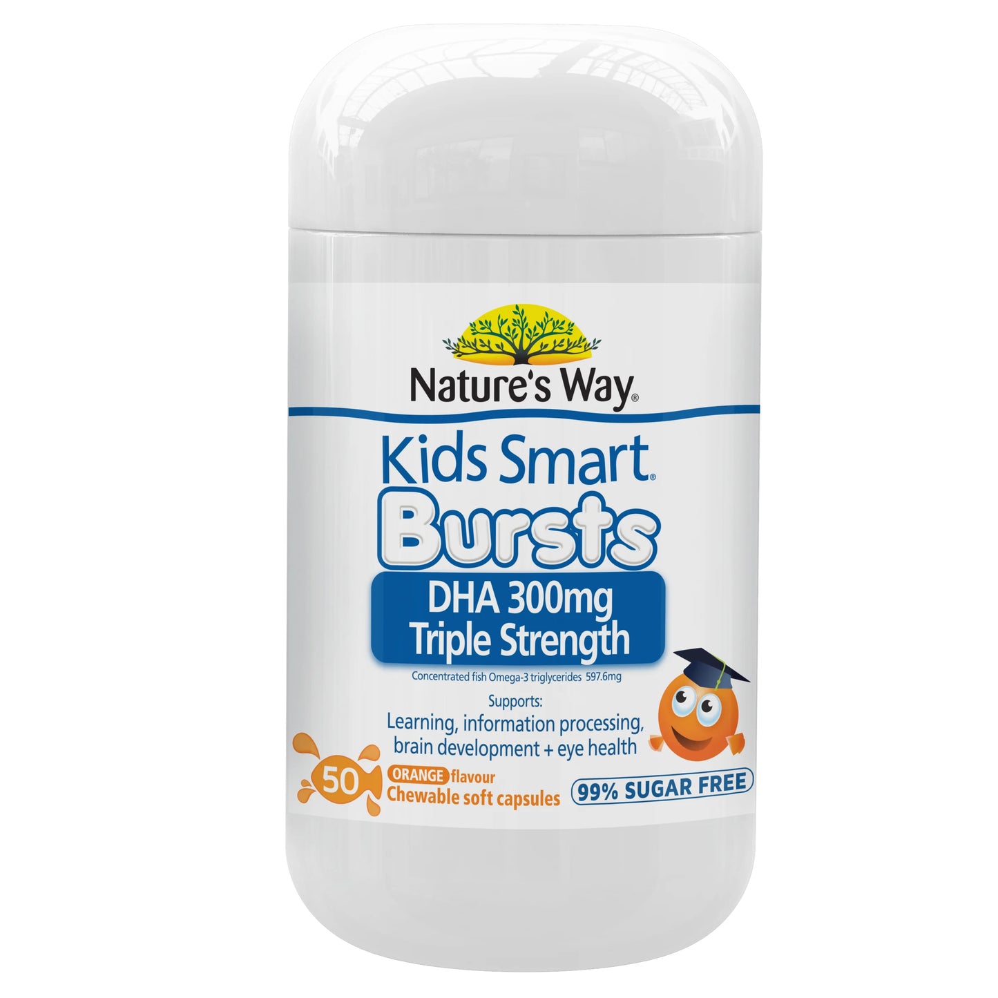Nature's Way Kids Smart Triple Strength DHA 300mg 50 Capsules