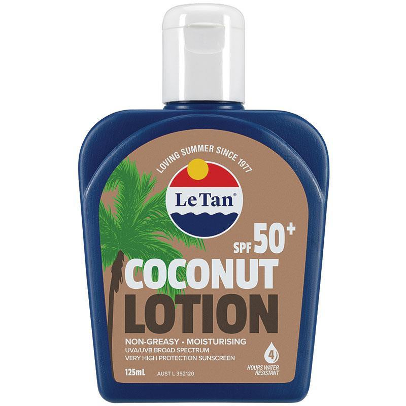 Le Tan SPF 50+ Coconut Body Sunscreen Lotion Australian Made