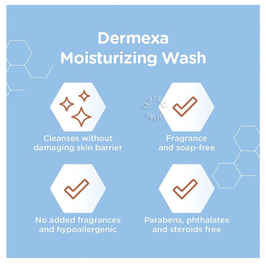Aveeno Baby Dermexa Fragrance Free Moisturising Body Wash 236mL