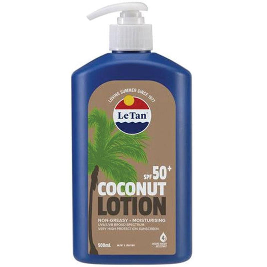 Le Tan SPF 50+ Coconut Body Sunscreen Lotion Australian Made