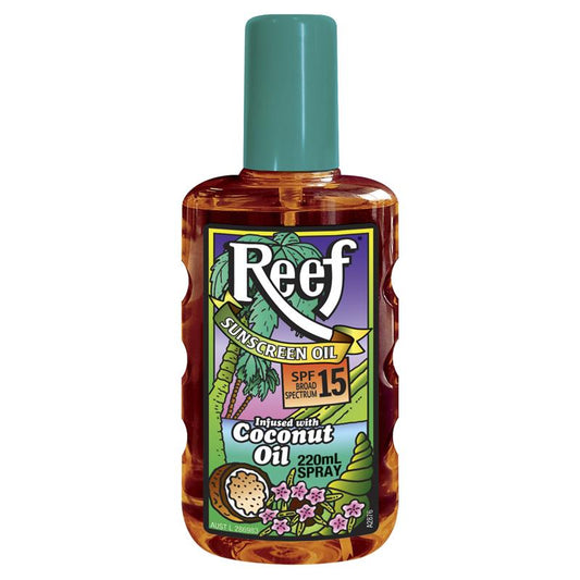 REEF Sunscreen Coconut Oil SPF 15, SPF 30 or SPF 50 220ml