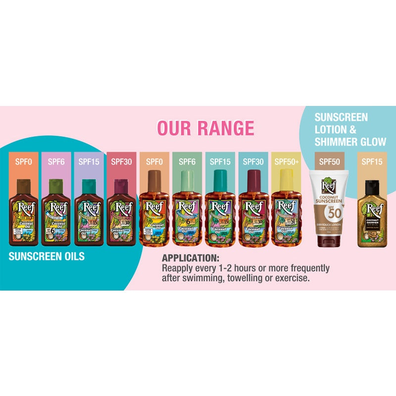 REEF Sunscreen Coconut Oil SPF 15, SPF 30 or SPF 50 220ml