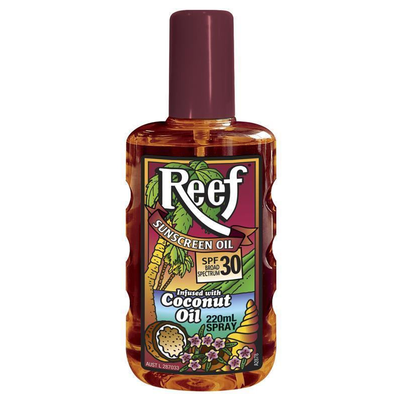 REEF Sunscreen Coconut Oil SPF 15, SPF 30 or SPF 50 220ml