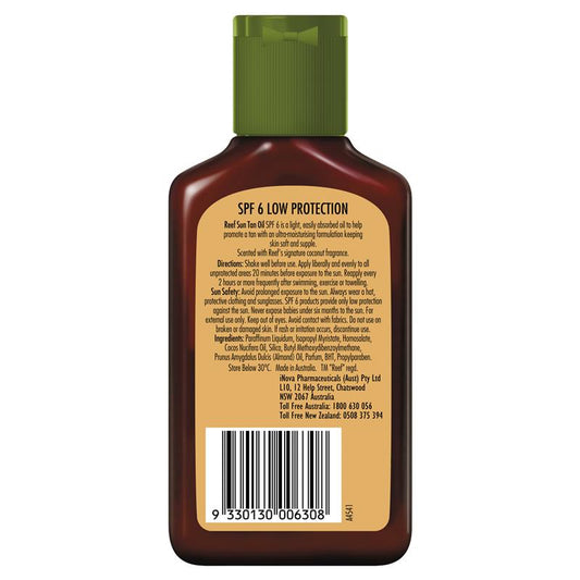 Reef Coconut Oil Sun Tan Sunscreen SPF 6+ 125ml