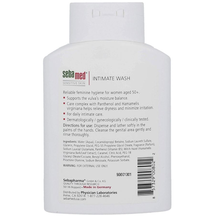 Sebamed Feminine Intimate Wash pH 3.8 200ml Sensitive Teens Menopause