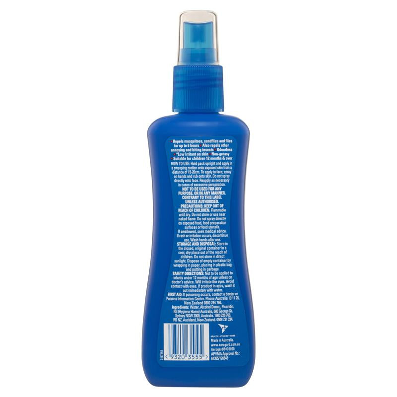Aerogard Odorless Insect Mosquito Repellent 175ml Pump Spray Kids Adult Outdoor