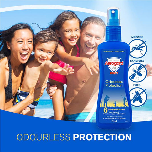 Aerogard Odorless Insect Mosquito Repellent 175ml Pump Spray Kids Adult Outdoor
