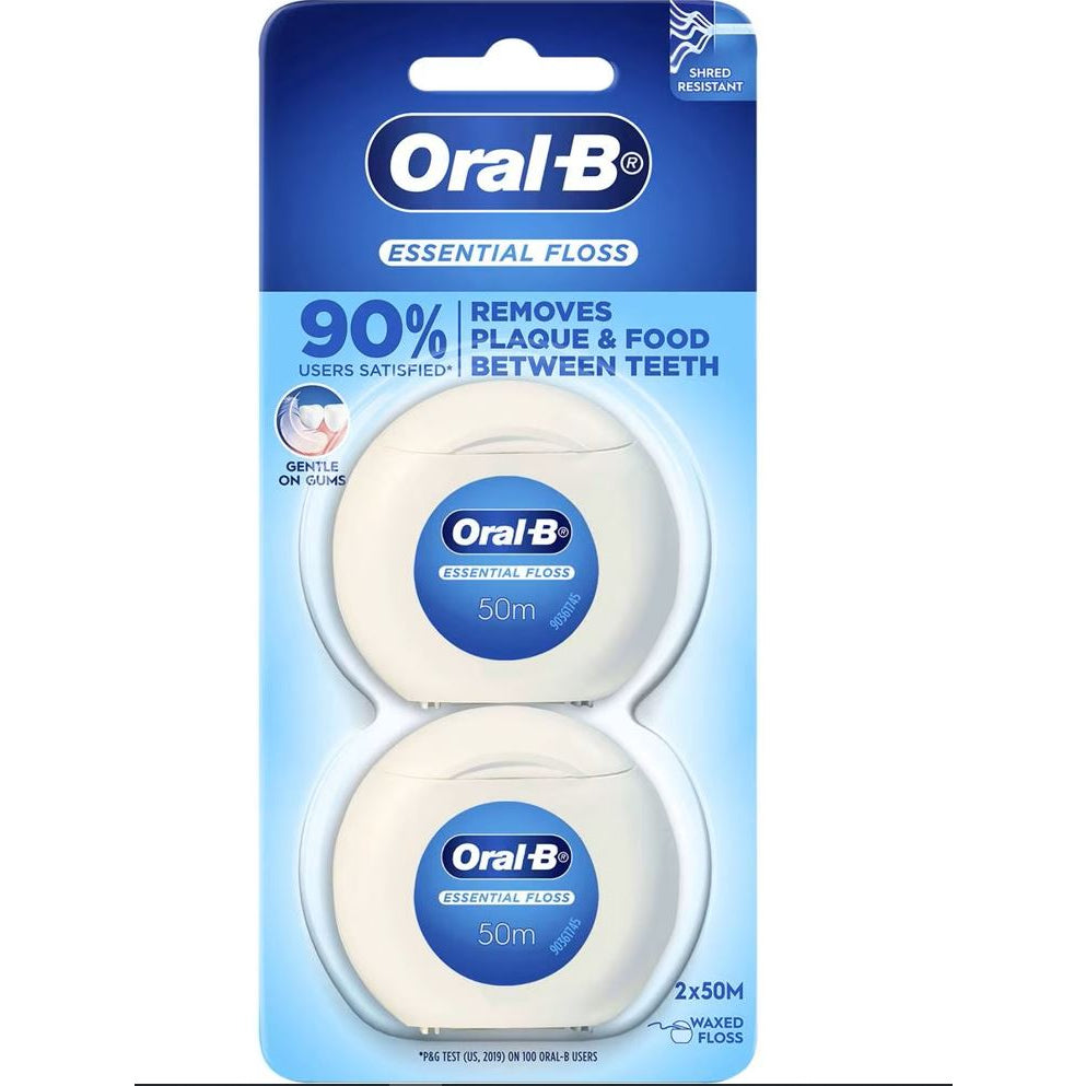 Oral B Essential Floss Twin Pack 2x50m