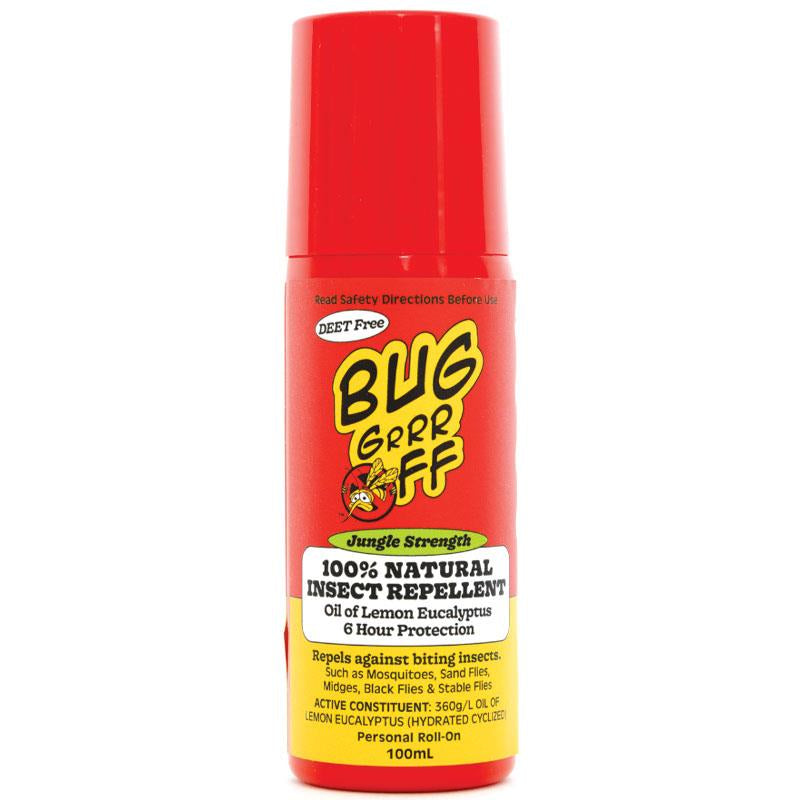 BUG-grrr OFF Jungle Strength Natural Insect Mosquito Repellent Spray Roll-On Kids Adult