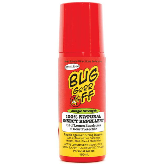 BUG-grrr OFF Jungle Strength Natural Insect Mosquito Repellent Spray Roll-On Kids Adult