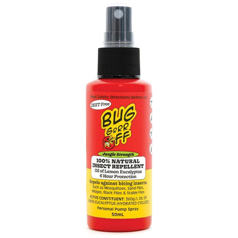 BUG-grrr OFF Jungle Strength Natural Insect Mosquito Repellent Spray Roll-On Kids Adult