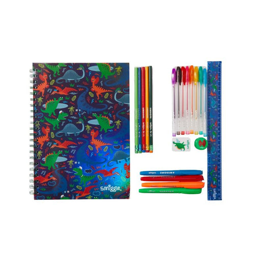 Smiggle Wish A4 Essentials Stationery Gift Pack - Pencils, Pens, Notebook, Eraser, Ruler