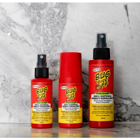 BUG-grrr OFF Jungle Strength Natural Insect Mosquito Repellent Spray Roll-On Kids Adult