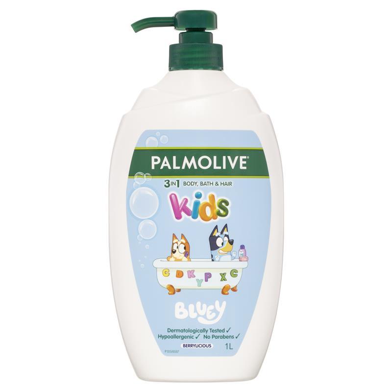 Palmolive Kids Bluey 3 in 1 Body Bath & Hair Shampoo Conditioner Berrylicious Scent