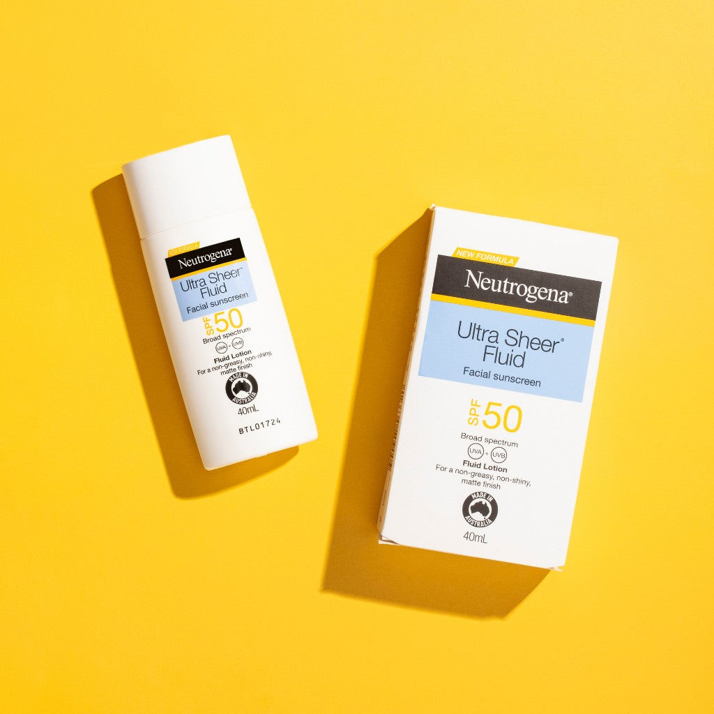 Neutrogena Ultra Sheer Face Fluid Facial Sunscreen SPF 50 Matte Non-greasy Non-shiny 40ml