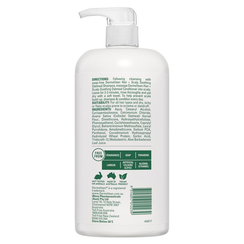 Dermaveen Oatmeal Soothing Conditioner Dry Itchy Sensitive Scalp