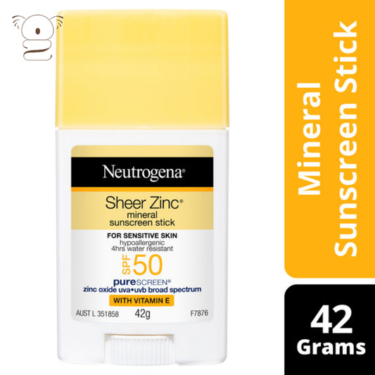 NEUTROGENA Sheer Zinc Mineral Sunscreen Stick SPF 50 42g