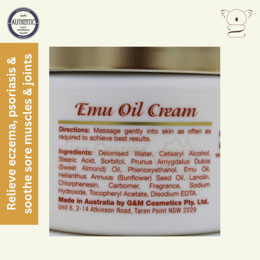 Australian Emu Oil Moisturizing Cream 250g  for Anti-aging Eczema Psoriasis Sore Muscles