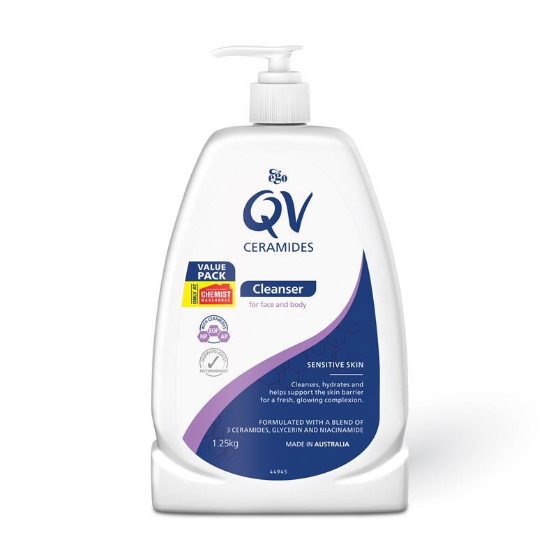 Ego QV Ceramides Body Face Cleanser Eczema Acne Sensitive Skin 350g 1kg