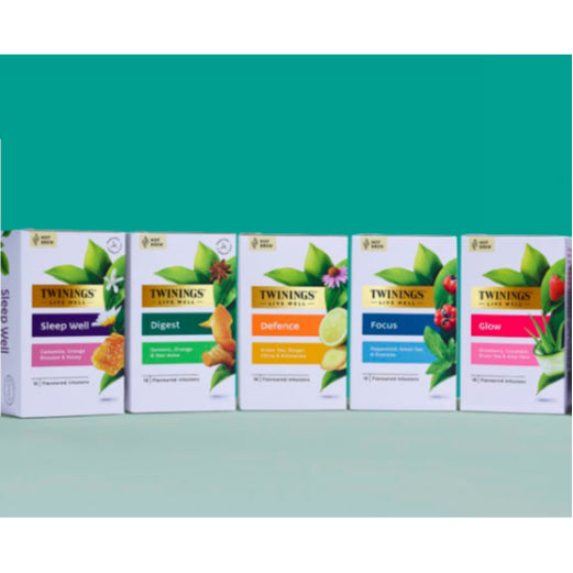 TWININGS Live Well Hot Brew Flavored Infusions GLOW | DEFENCE | DIGEST | SLEEP | FOCUS