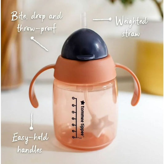 Tommee Tippee Weighted Baby Straw Cup Leak Proof 300ml 10oz 6+ Months