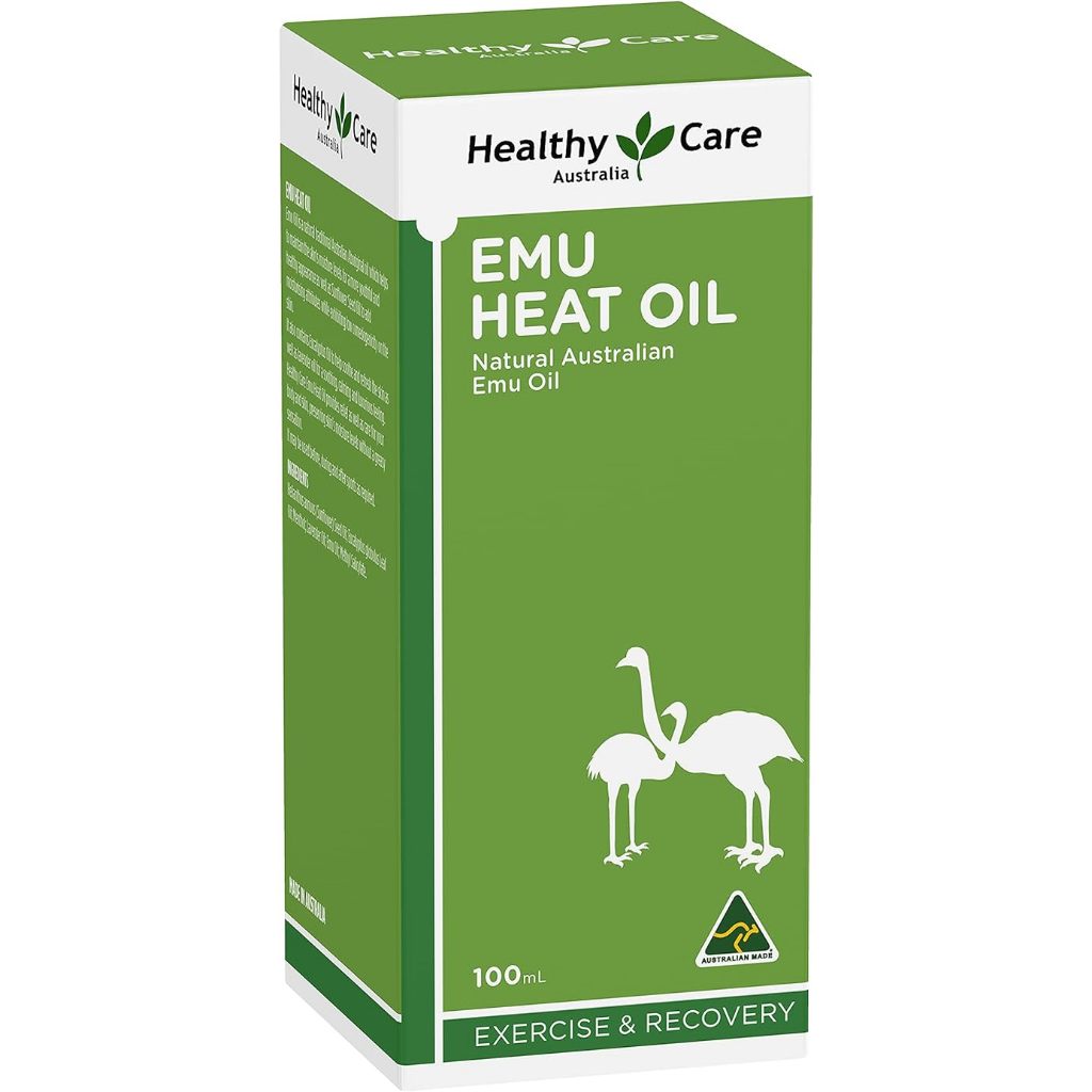 Healthy Care Emu Heat Oil with Eucalyptus Moisturize Muscle Pain Rub Exercise Recovery