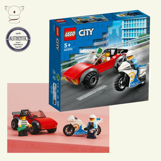 LEGO® City 60392 Police Bike Car Chase, Age 5+, Building Blocks, 2023 (59pcs)