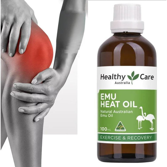 Healthy Care Emu Heat Oil with Eucalyptus Moisturize Muscle Pain Rub Exercise Recovery