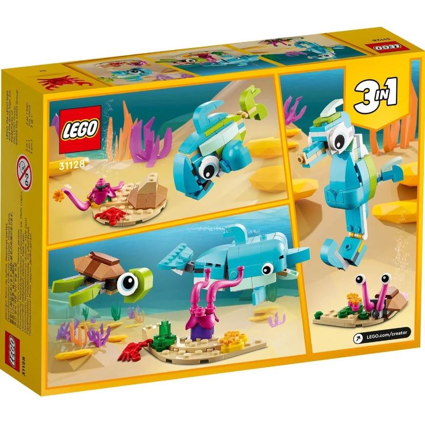 LEGO® Creator 3in1 Dolphin and Turtle 31128 Toy Blocks